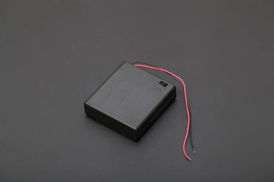 4xAA Battery Holder with Cover and Switch - Image 3
