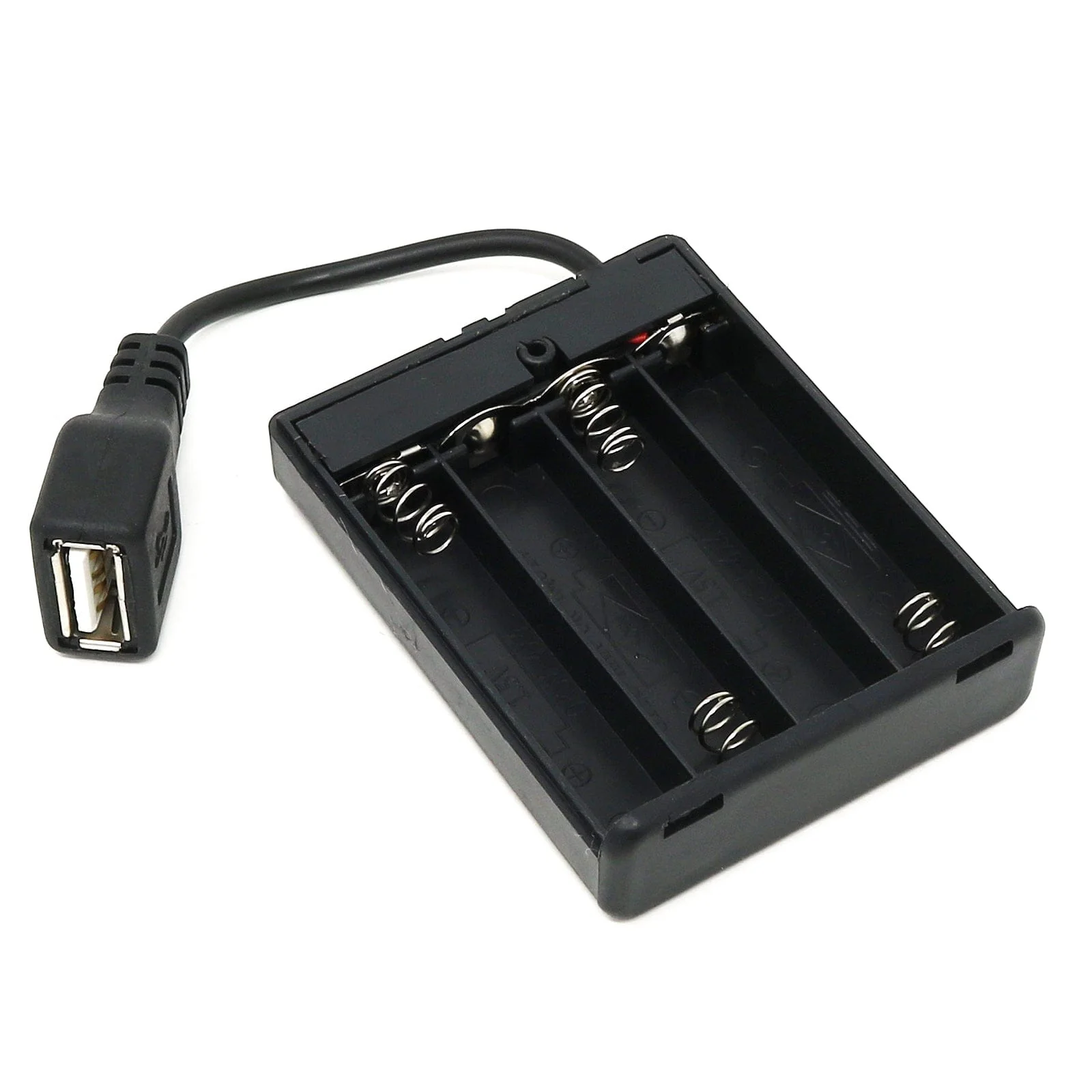 4xAAA USB Battery Holder with Cover and Switch - Image 2