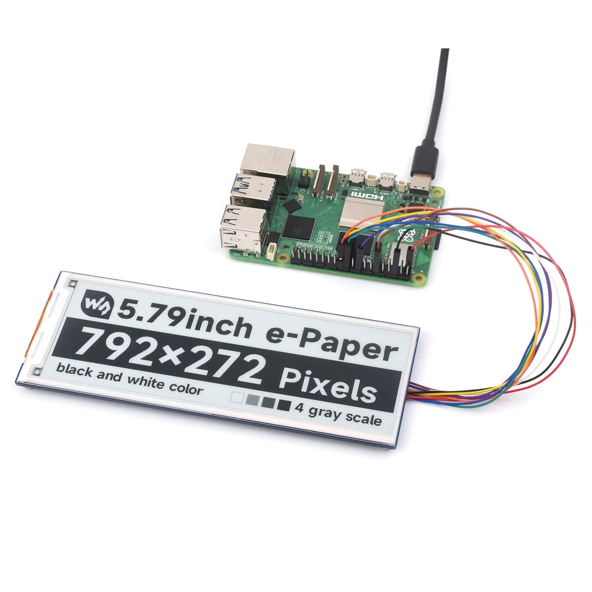 5.79" E-Paper Display Module (Black/White) (792 x 272) - Image 5