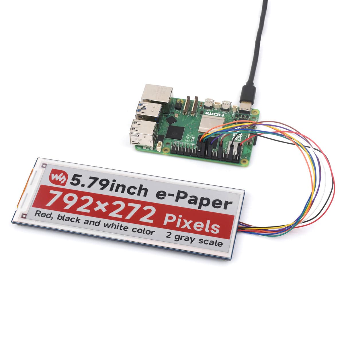 5.79" ePaper Display Module - Red/Black/White (792x272) - Image 5