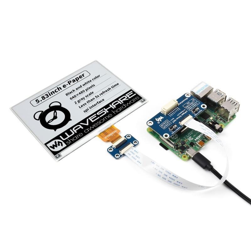 5.83" ePaper Display + HAT For Raspberry Pi (648×480) - Image 3