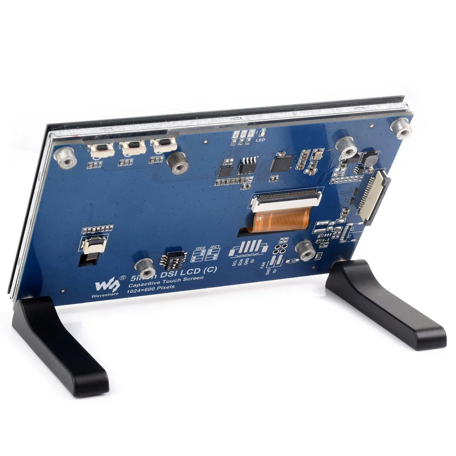 5" IPS DSI Capacitive Touch Display for Raspberry Pi (1024x600) - Image 2