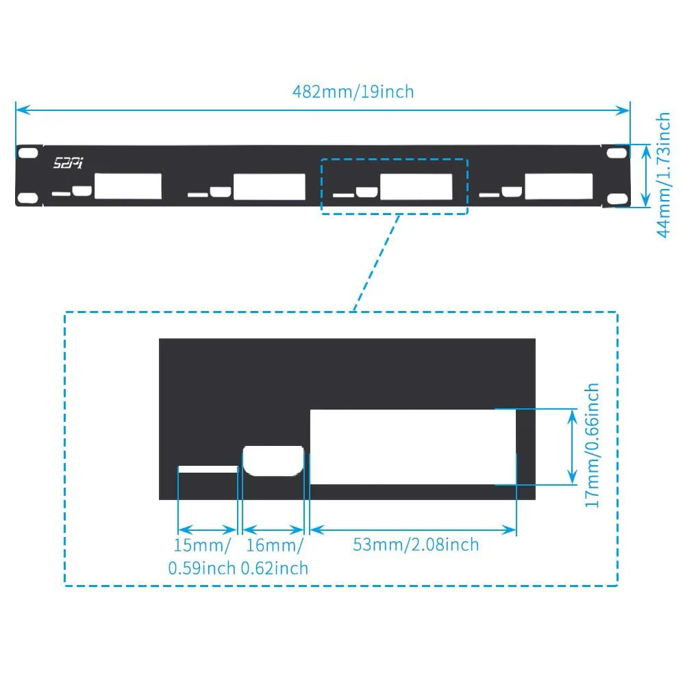 52Pi 1U 19" Rack Mount for Raspberry Pi 4 - Image 7
