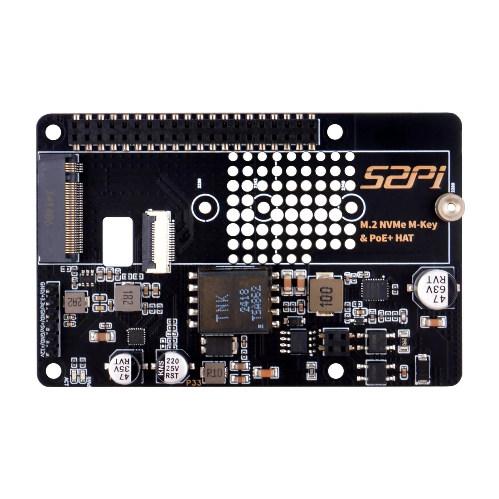 52Pi M.2 NVMe 2280 PoE+ HAT for Raspberry Pi 5 - Image 2