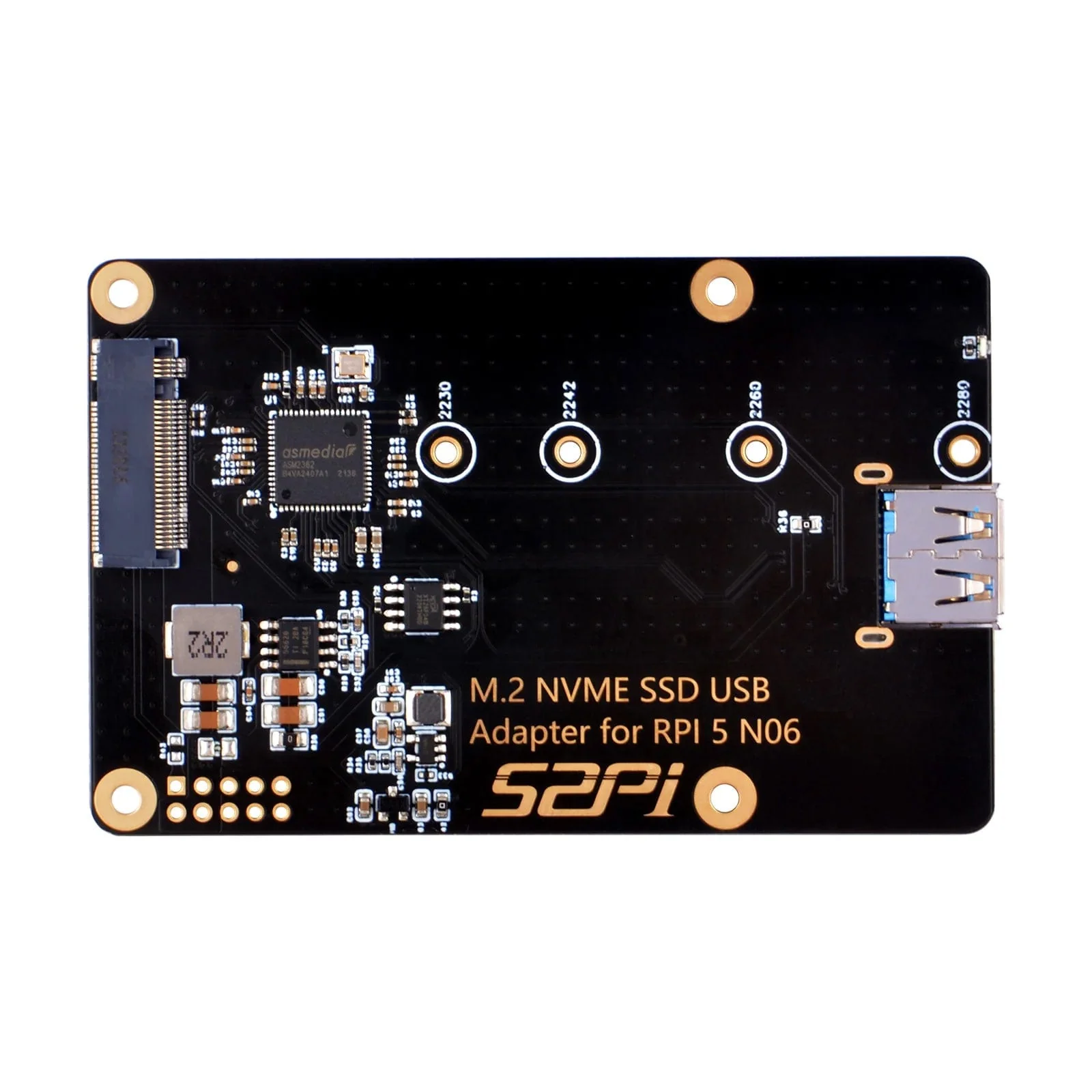 52Pi M.2 NVME SSD USB Adapter for Raspberry Pi 5 - Image 2