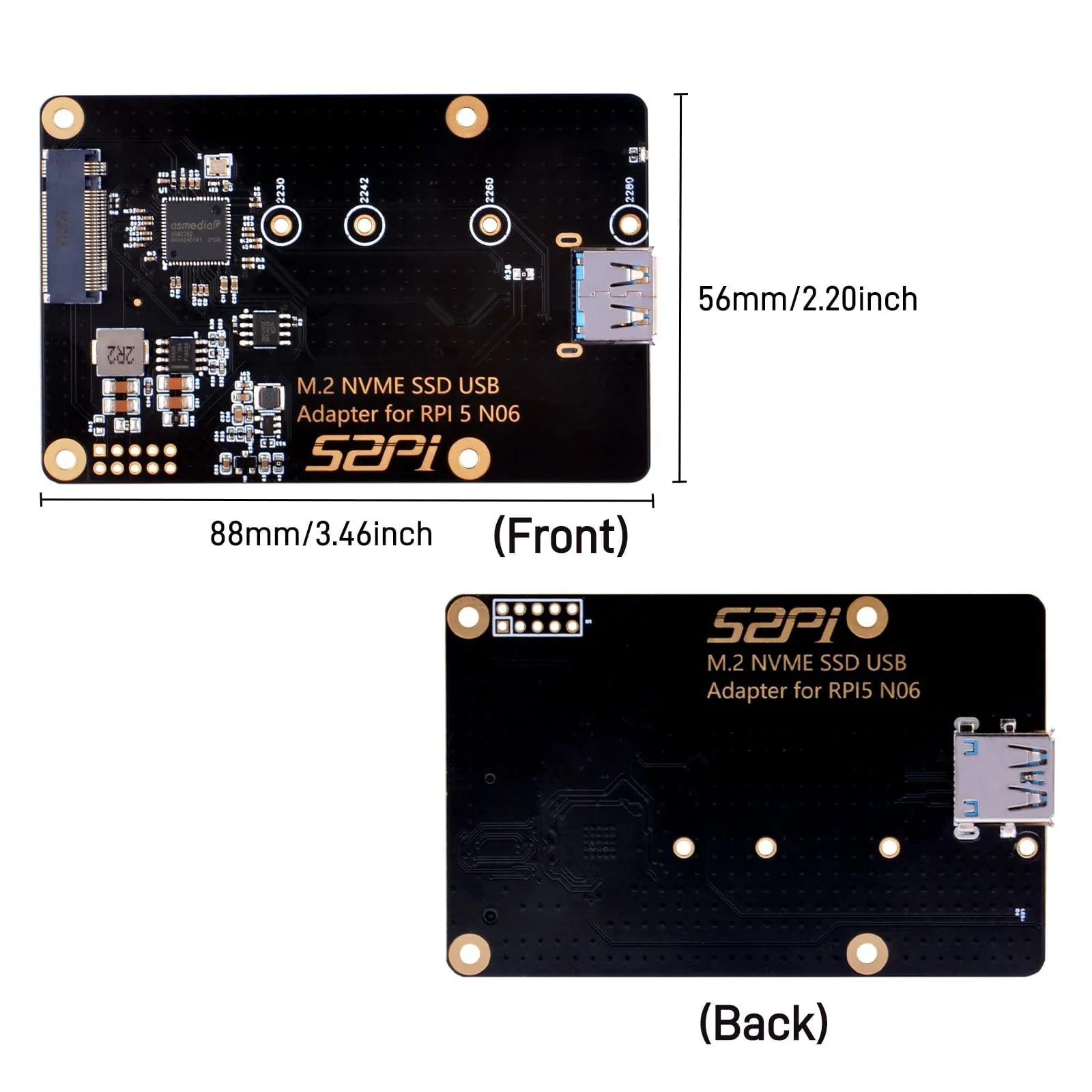 52Pi M.2 NVME SSD USB Adapter for Raspberry Pi 5 - Image 7