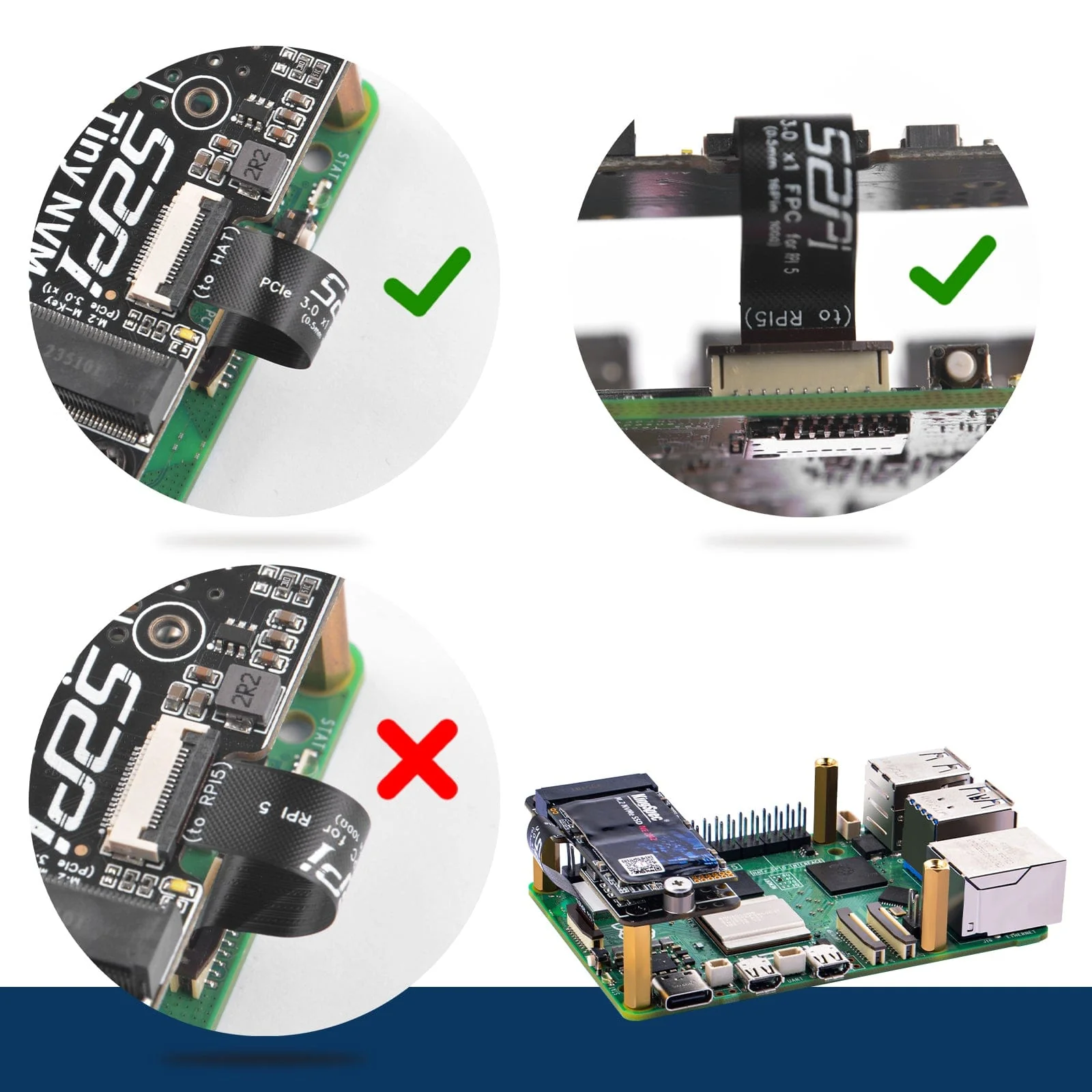 52Pi Tiny M.2 PCIe Adapter for Raspberry Pi 5 - Image 6