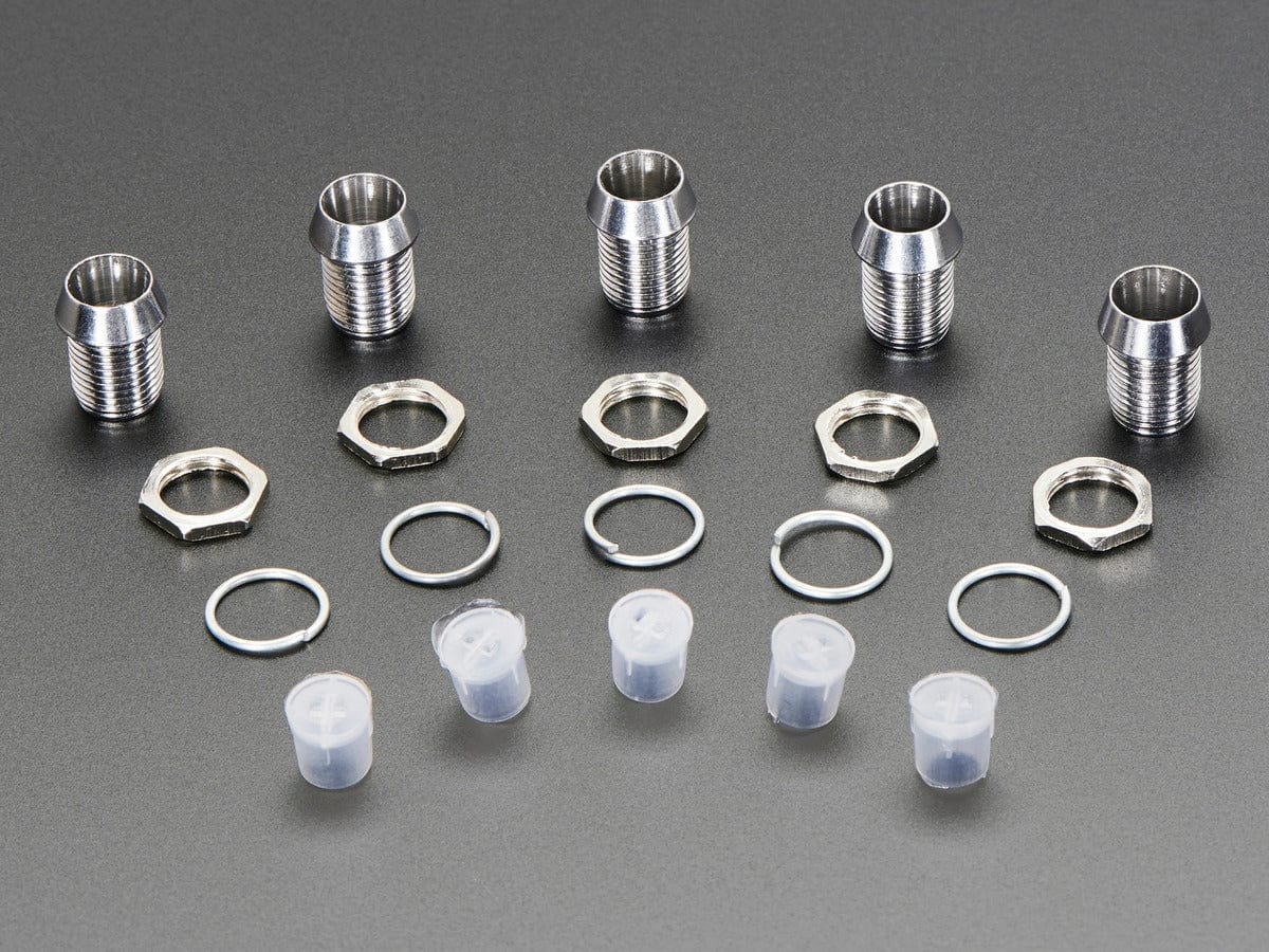5mm Chromed Metal Narrow Bevel LED Holder - Pack of 5 - Image 2