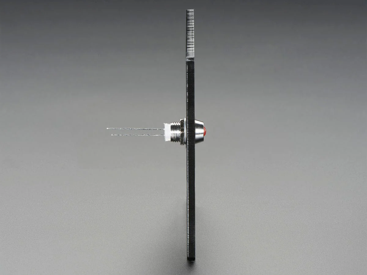 5mm Chromed Metal Narrow Bevel LED Holder - Pack of 5 - Image 7