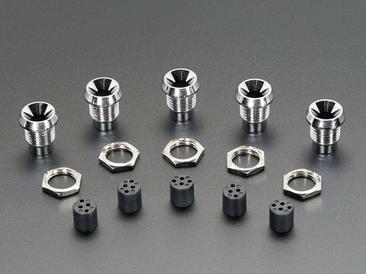 5mm Chromed Metal Wide Concave Bevel LED Holder - Pack of 5 - Image 2