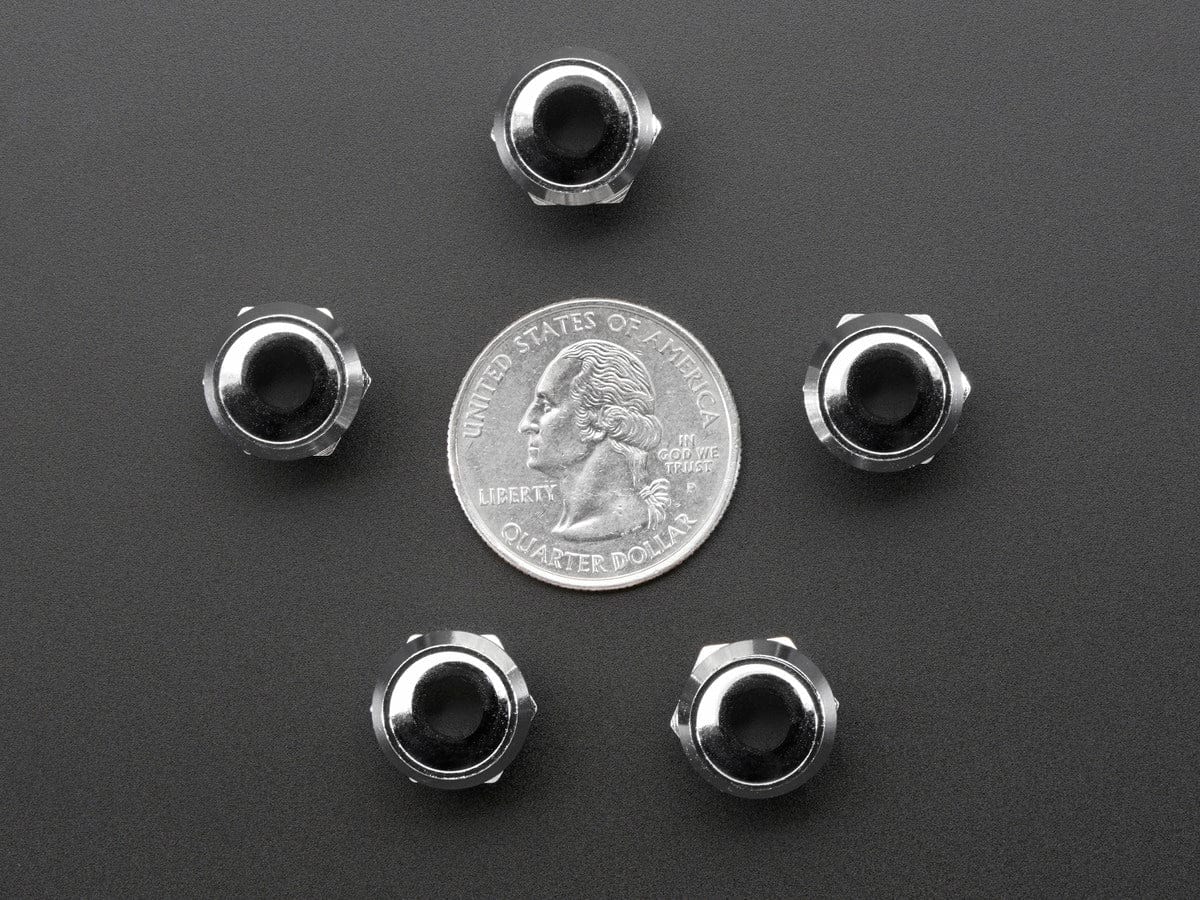 5mm Chromed Metal Wide Concave Bevel LED Holder - Pack of 5 - Image 4