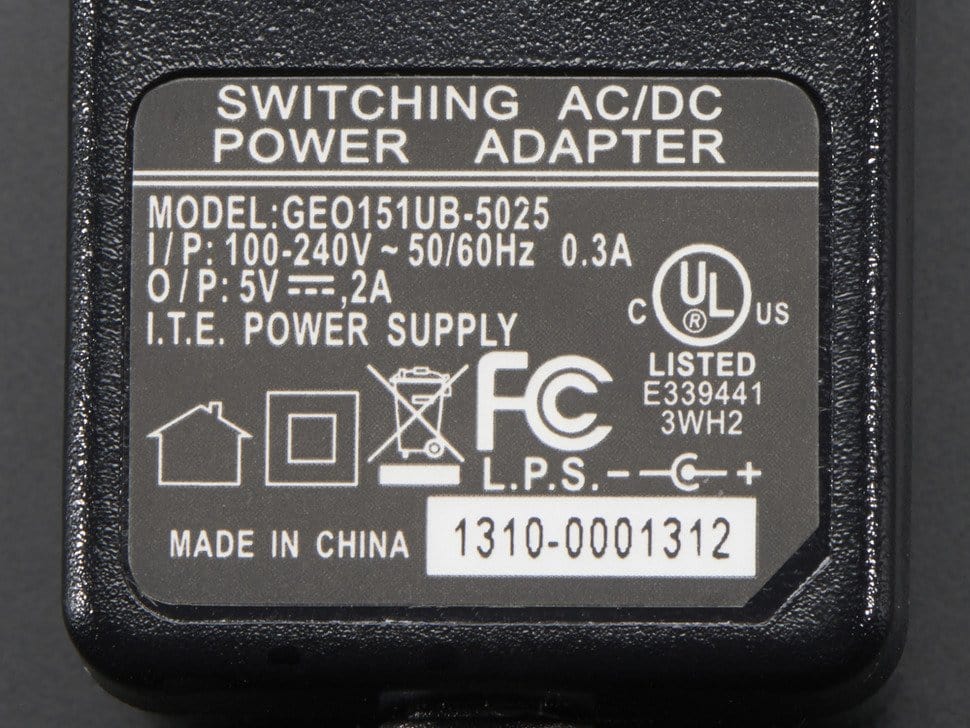 USA 5V 2A (2000mA) switching power supply - UL Listed [Discontinued] - Image 2