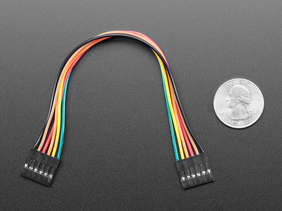 6-Conductor 0.1" Socket-Socket Cable (6" long) - Image 3