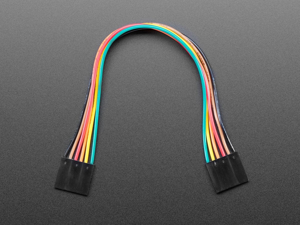 6-Conductor 0.1" Socket-Socket Cable (6" long) - Image 4