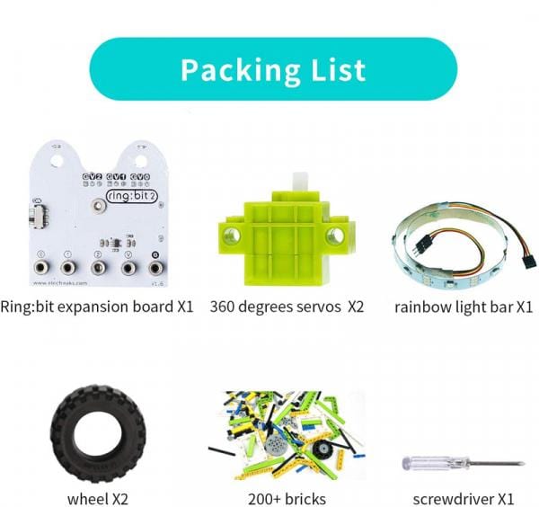 6-in-1 Ring:bit Bricks Pack for micro:bit (Building Brick Compatible) - Image 5