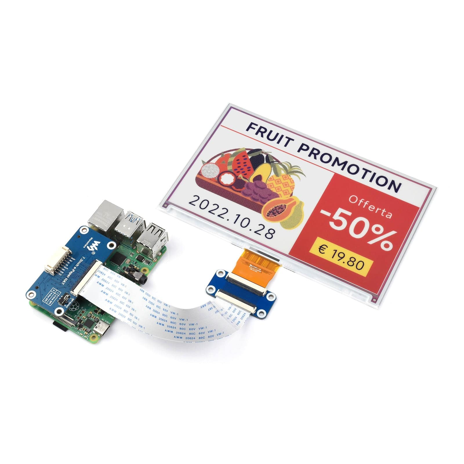 7.3" ACeP 7-Color ePaper Display Module (800×480) - Image 3