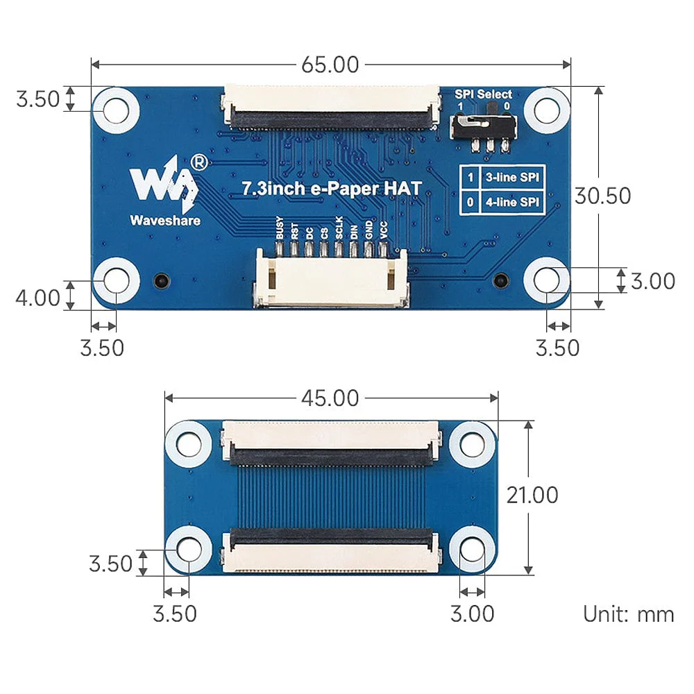 7.3" ACeP 7-Color ePaper Display Module (800×480) - Image 6