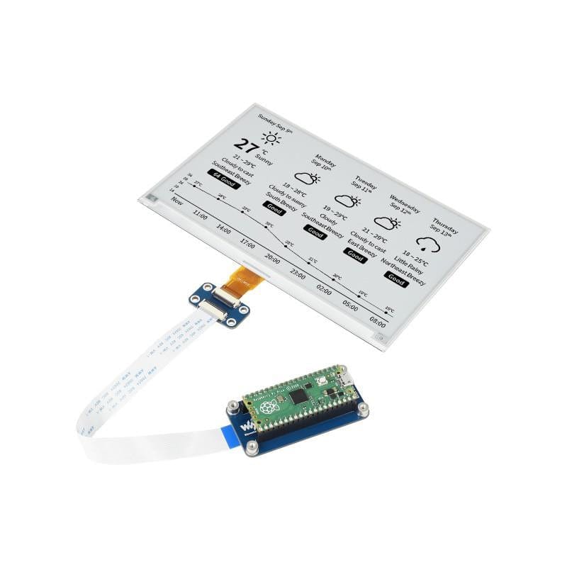 7.5" ePaper Display Module for Raspberry Pi Pico (800×480) - Image 2