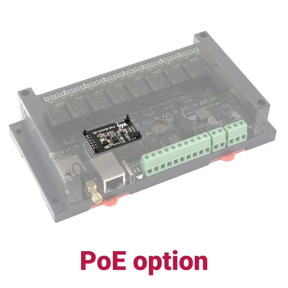 8-Channel ESP32-S3 WiFi Relay Module with RS485 (PoE Option) - Image 8