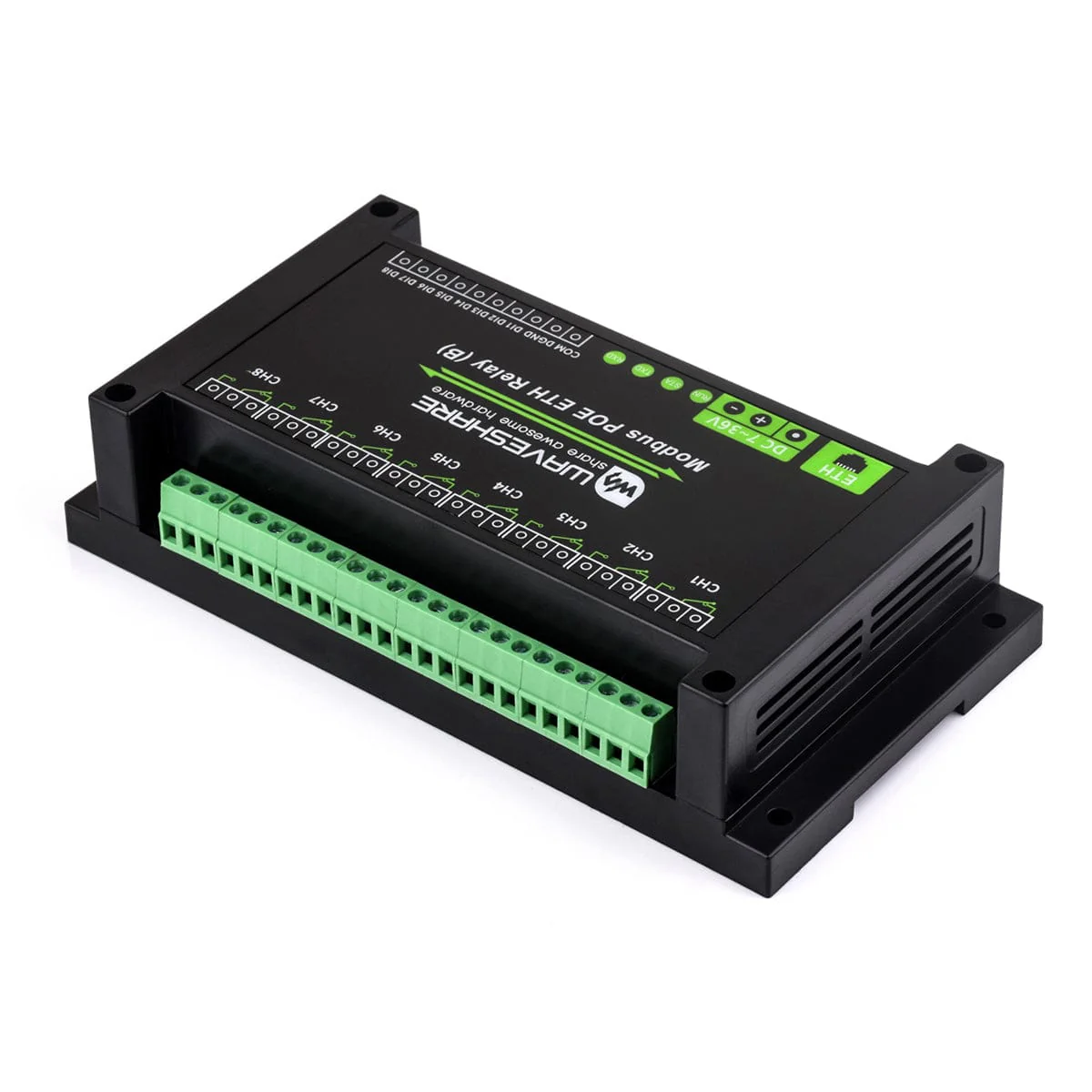 8 Channel PoE Ethernet Relay Module (B) with Digital Inputs - Image 2