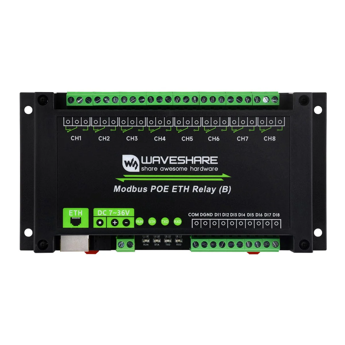 8 Channel PoE Ethernet Relay Module (B) with Digital Inputs - Image 5