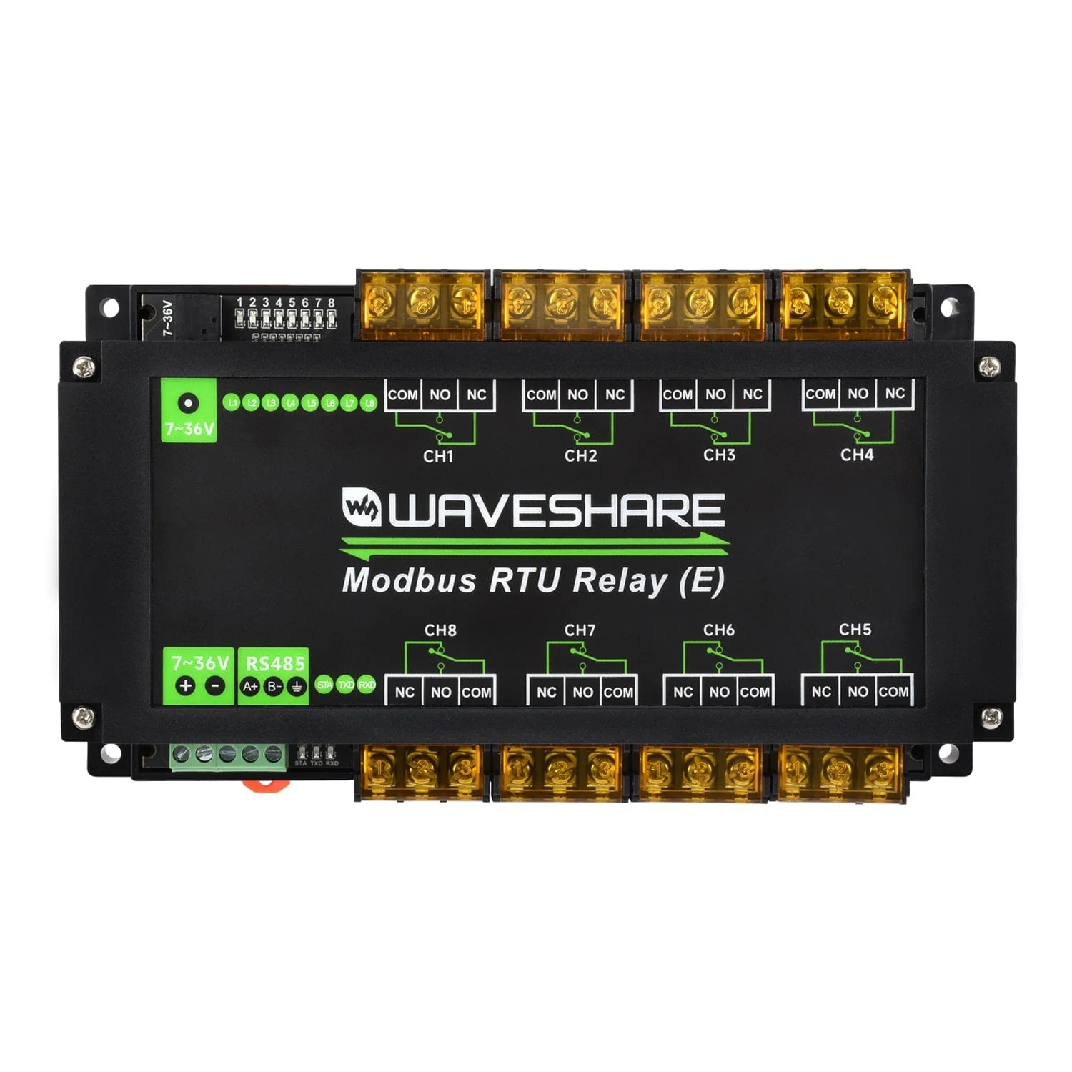 8-Channel Modbus RTU Relay Module (E) with RS-485 Interface - Image 2