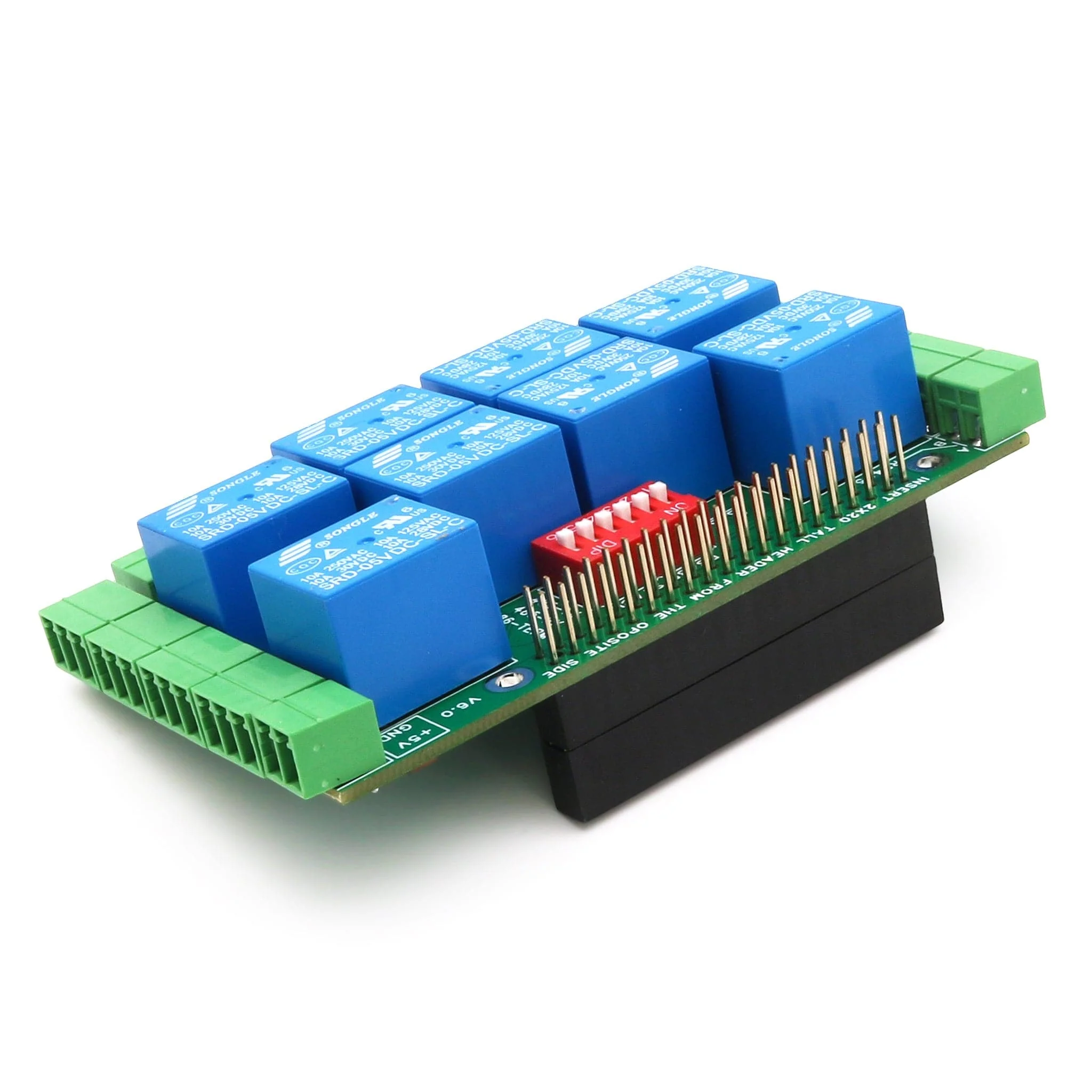 8 Relays 4A/120V 8-Layer Stackable HAT for Raspberry Pi (v6.0) - Image 2