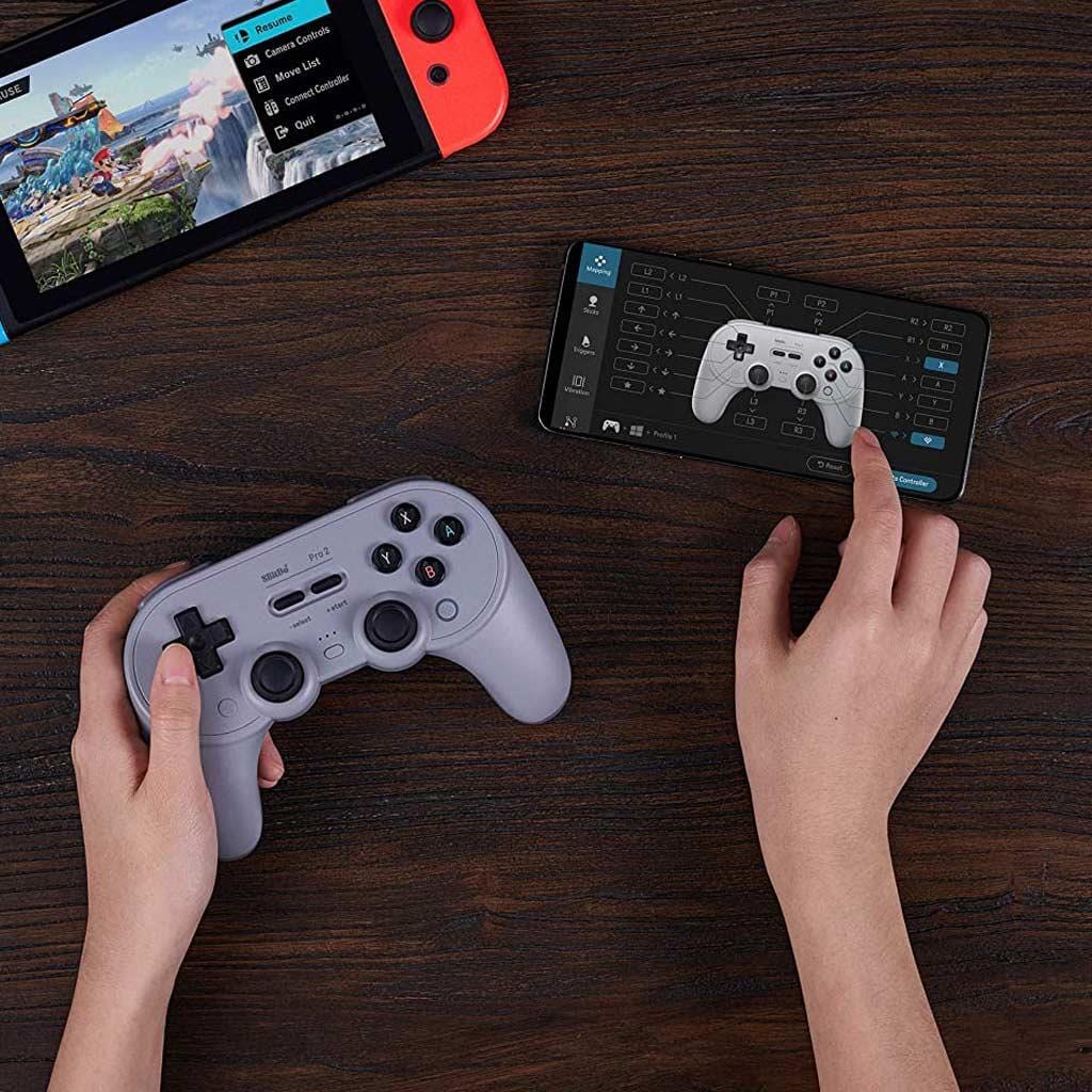 8BitDo Pro 2 Bluetooth Controller - Black Edition - Image 7