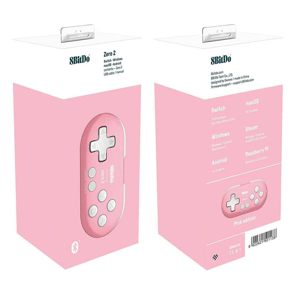 8BitDo Zero 2 Bluetooth Gamepad - Pink Edition - Image 6