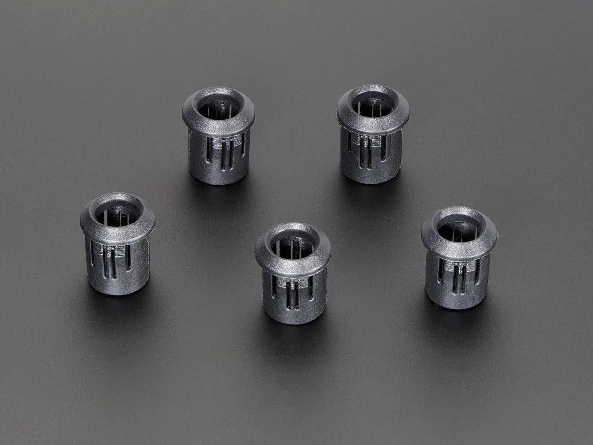 8mm Plastic Bevel LED Holder - Pack of 5 [discontinued] - Image 2