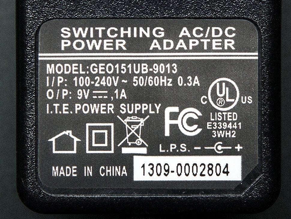 9 VDC 1000mA regulated switching power adapter - UL listed [discontinued] - Image 2