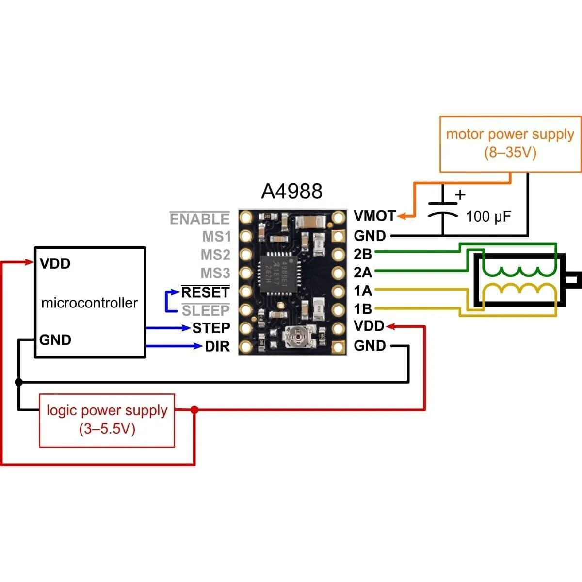 A4988 Stepper Motor Driver Carrier - Black Edition - Image 8