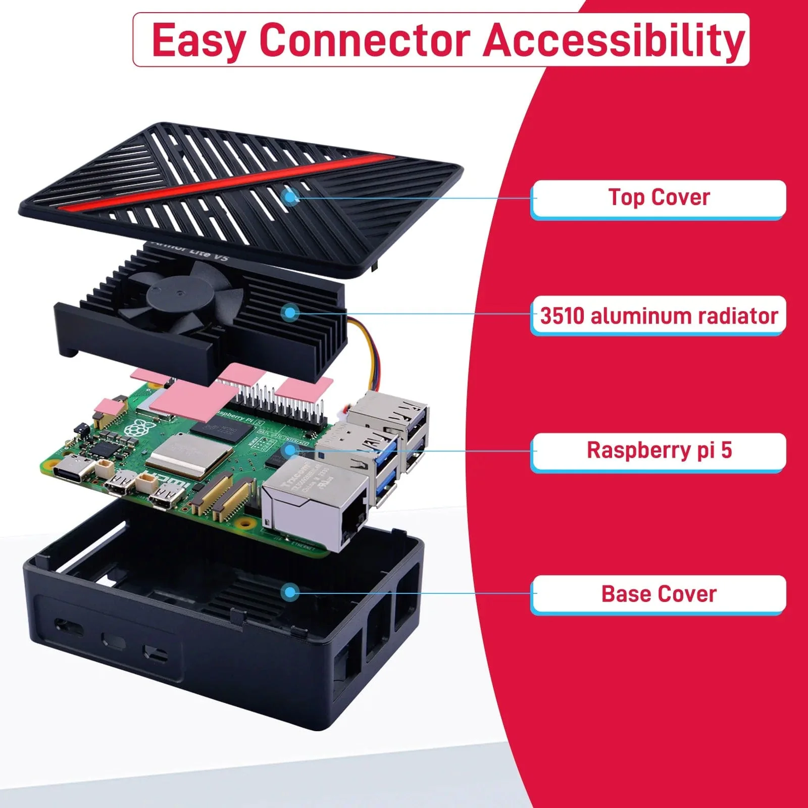ABS Fan Case for Raspberry Pi 5 - Image 5