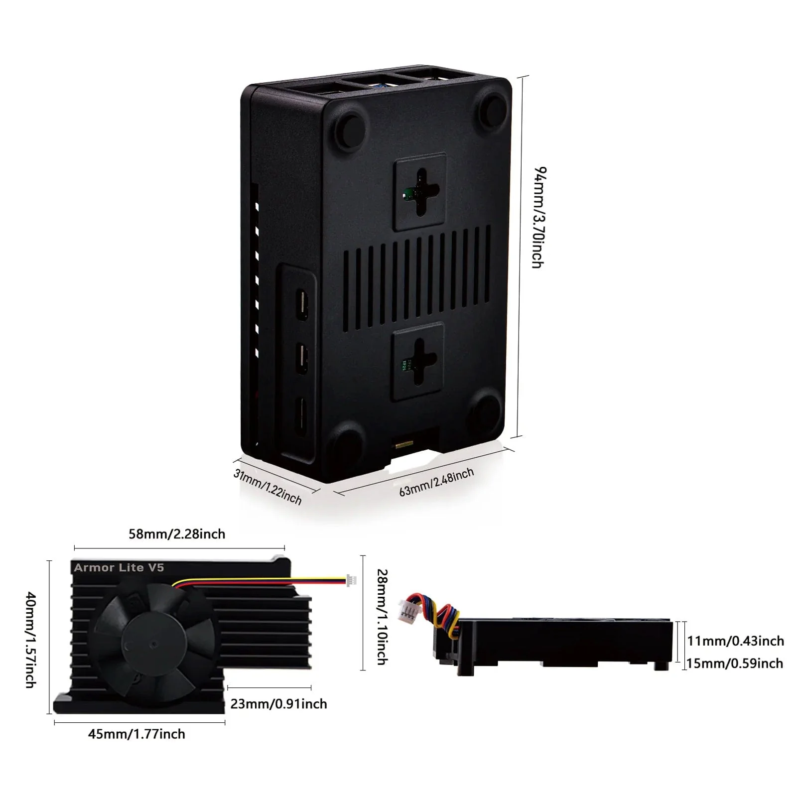 ABS Fan Case for Raspberry Pi 5 - Image 7