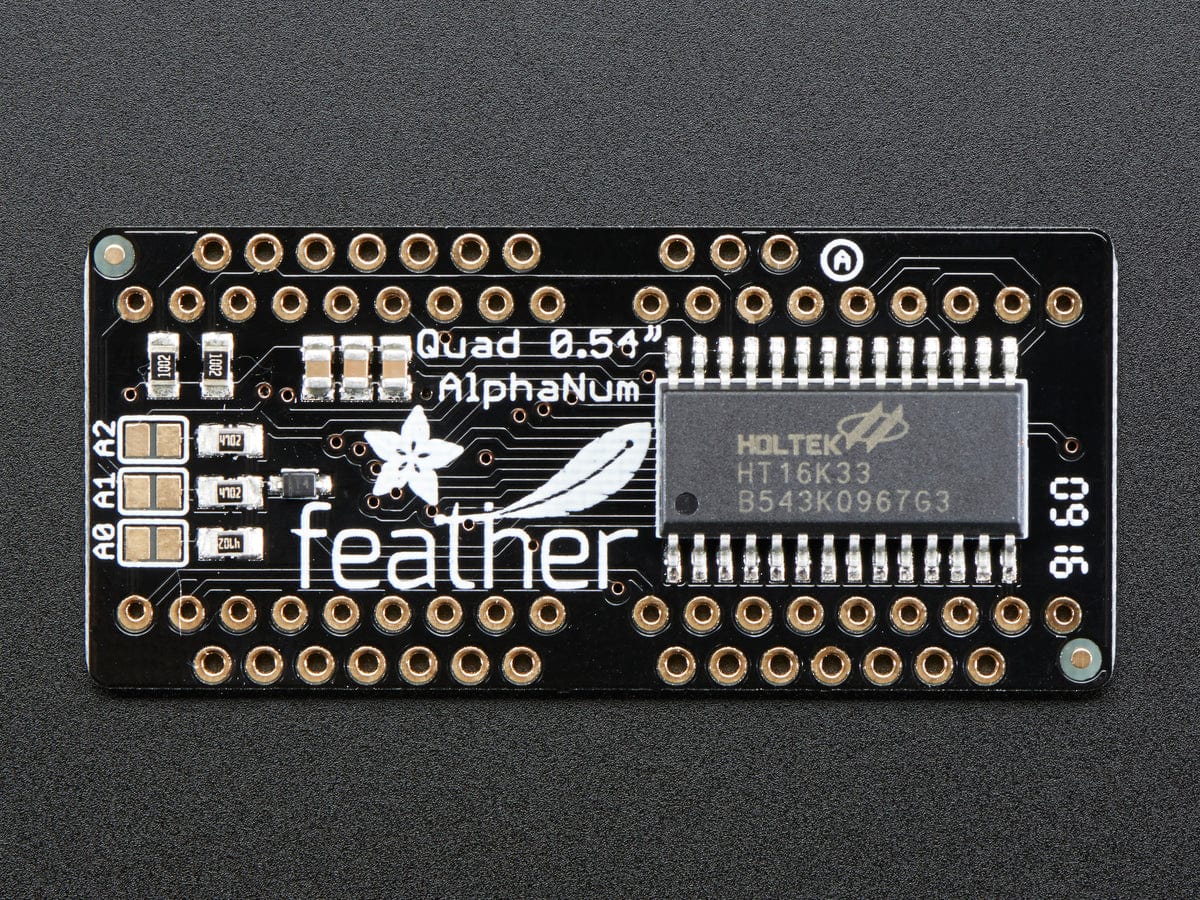 Adafruit 0.54" Quad Alphanumeric FeatherWing Display - Blue - Image 3