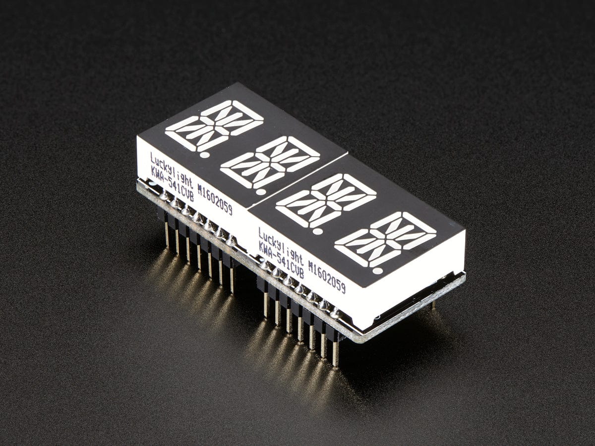 Adafruit 0.54" Quad Alphanumeric FeatherWing Display - Green
