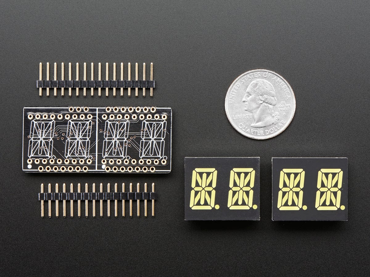 Adafruit 0.54" Quad Alphanumeric FeatherWing Display - White - Image 2