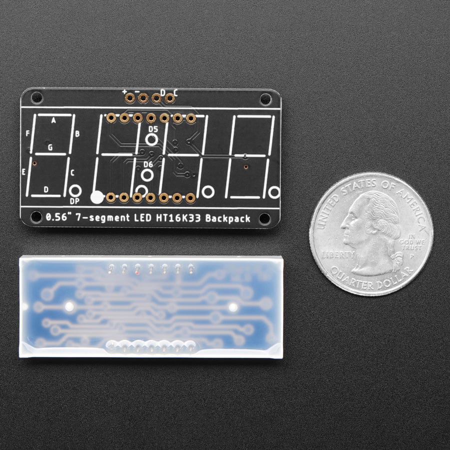Adafruit 0.56" 4-Digit 7-Segment Display w/I2C Backpack - White - Image 4
