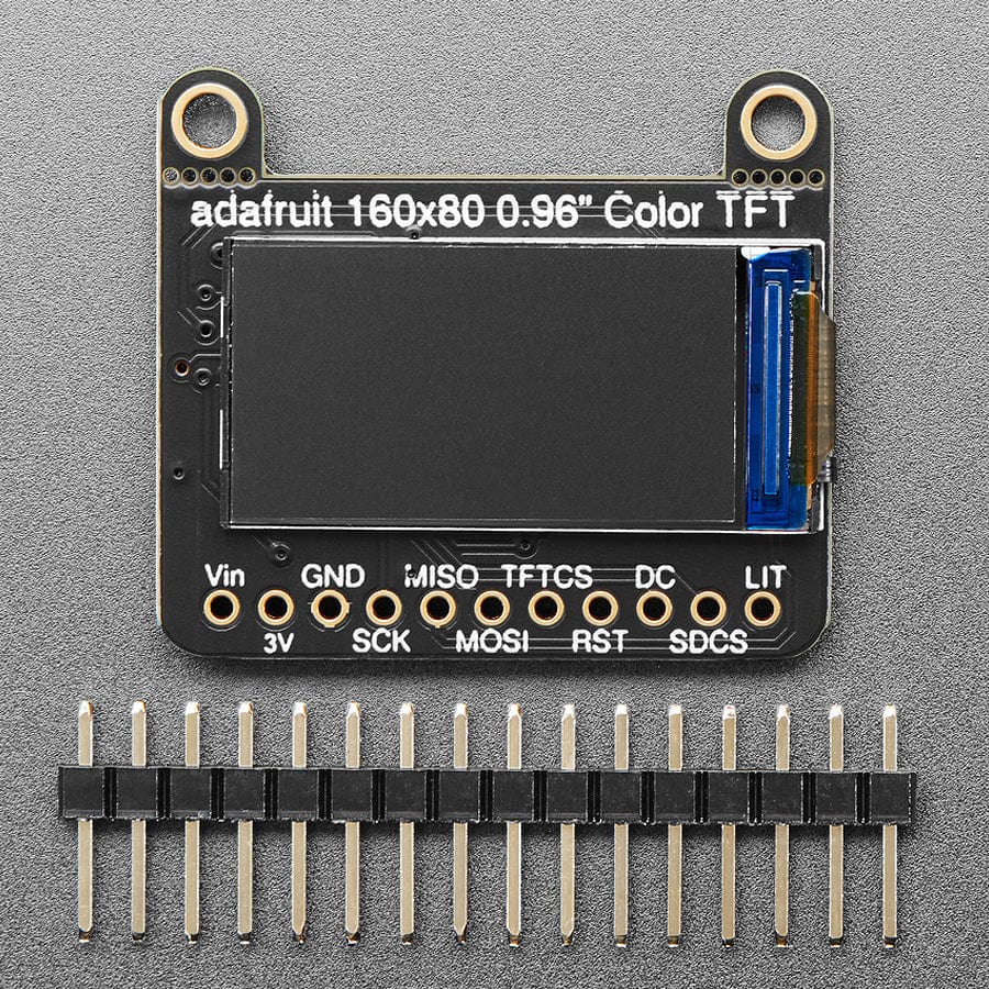 Adafruit 0.96" 160 x 80 Color TFT Display with MicroSD Card Breakout (ST7735) - Image 2