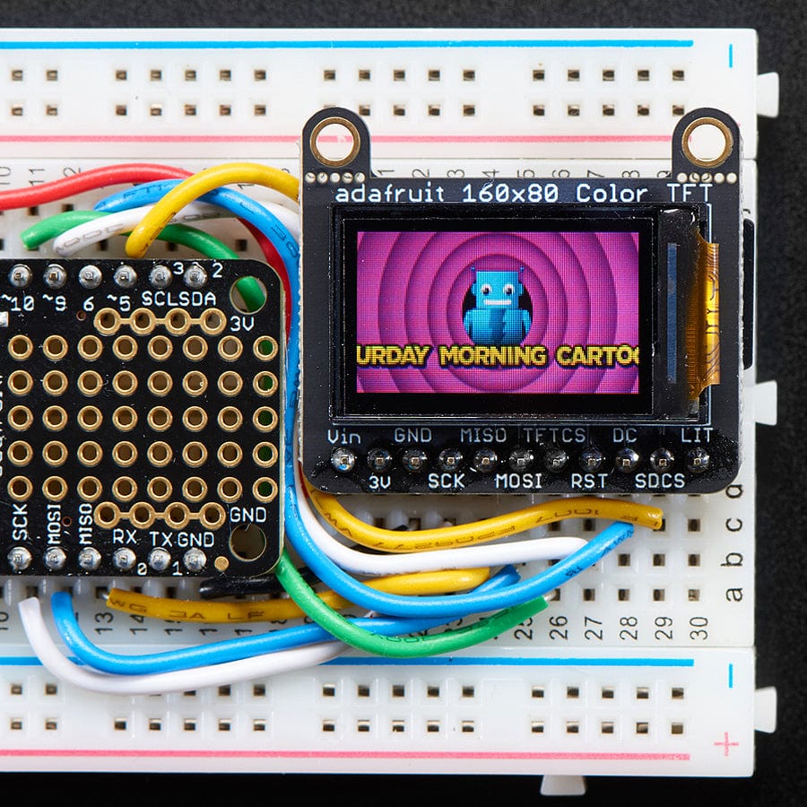 Adafruit 0.96" 160 x 80 Color TFT Display with MicroSD Card Breakout (ST7735) - Image 5