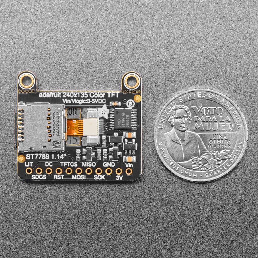 Adafruit 1.14" 240x135 Color TFT Display + MicroSD Card Breakout - ST7789 - Image 5