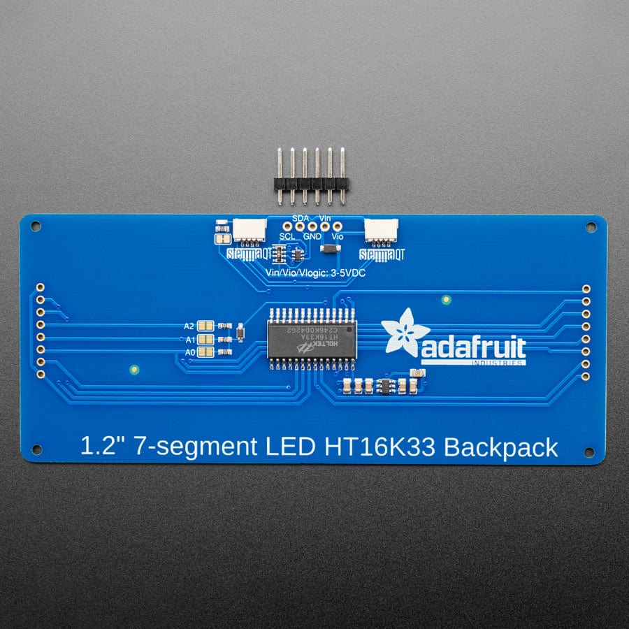Adafruit 1.2" 4-Digit 7-Segment Display with an I2C Backpack - Yellow - Image 3
