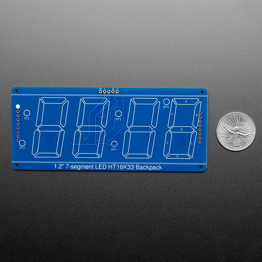 Adafruit 1.2" 4-Digit 7-Segment Display with an I2C Backpack - Yellow - Image 7