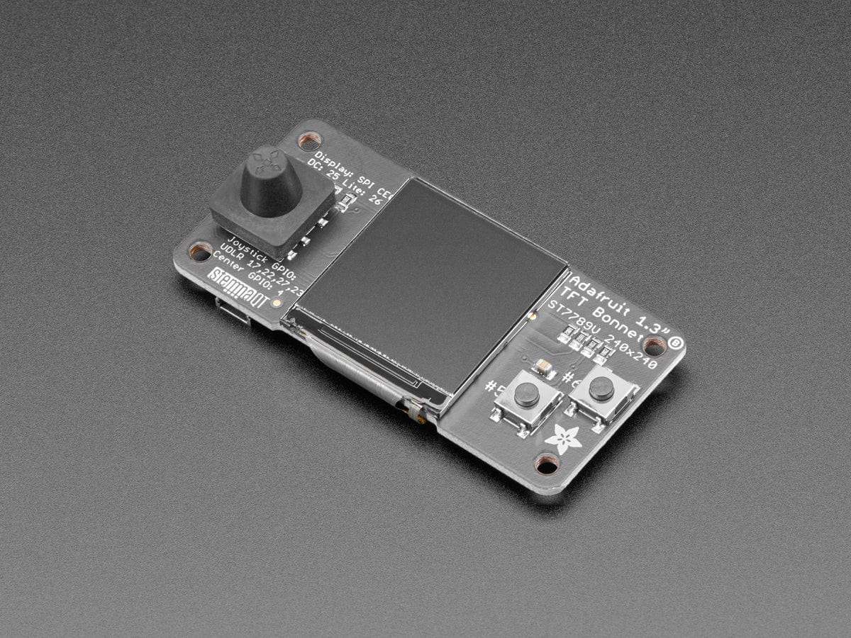 Adafruit 1.3" Color TFT Bonnet for Raspberry Pi (240x240 TFT + Joystick Add-on)
