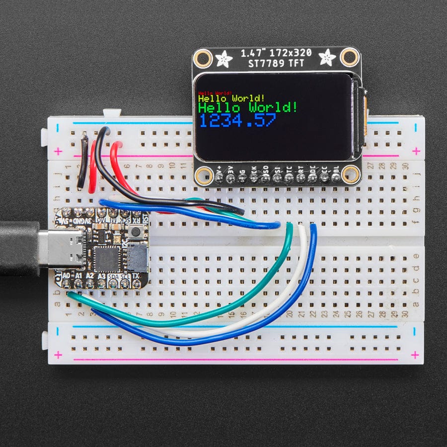 Adafruit 1.47" 320x172 Round Rectangle Color IPS TFT Display (ST7789) - Image 6