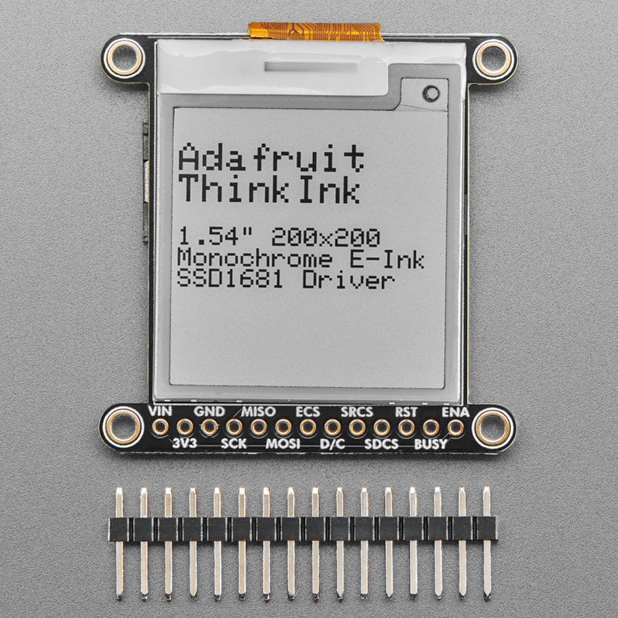 Adafruit 1.54" Monochrome eInk / ePaper Display with SRAM (200x200 with SSD1608) - Image 3