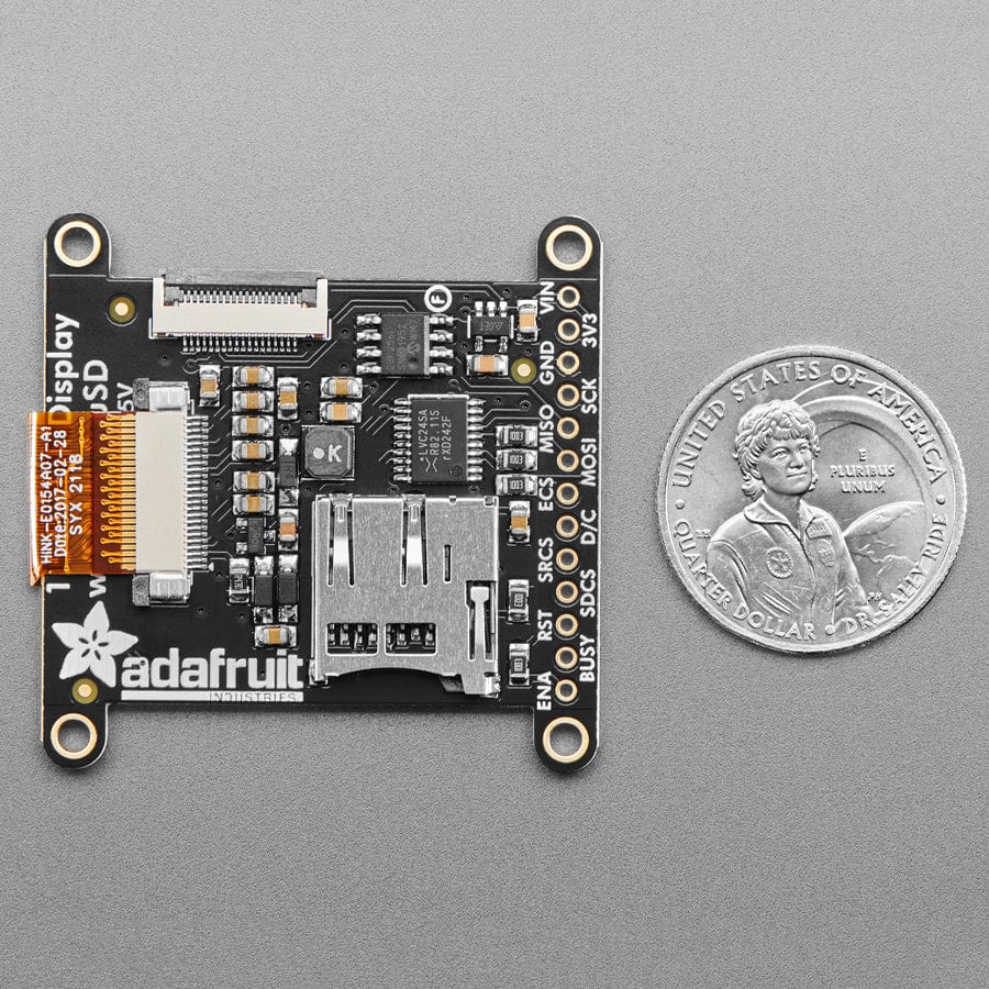 Adafruit 1.54" Monochrome eInk / ePaper Display with SRAM (200x200 with SSD1608) - Image 4