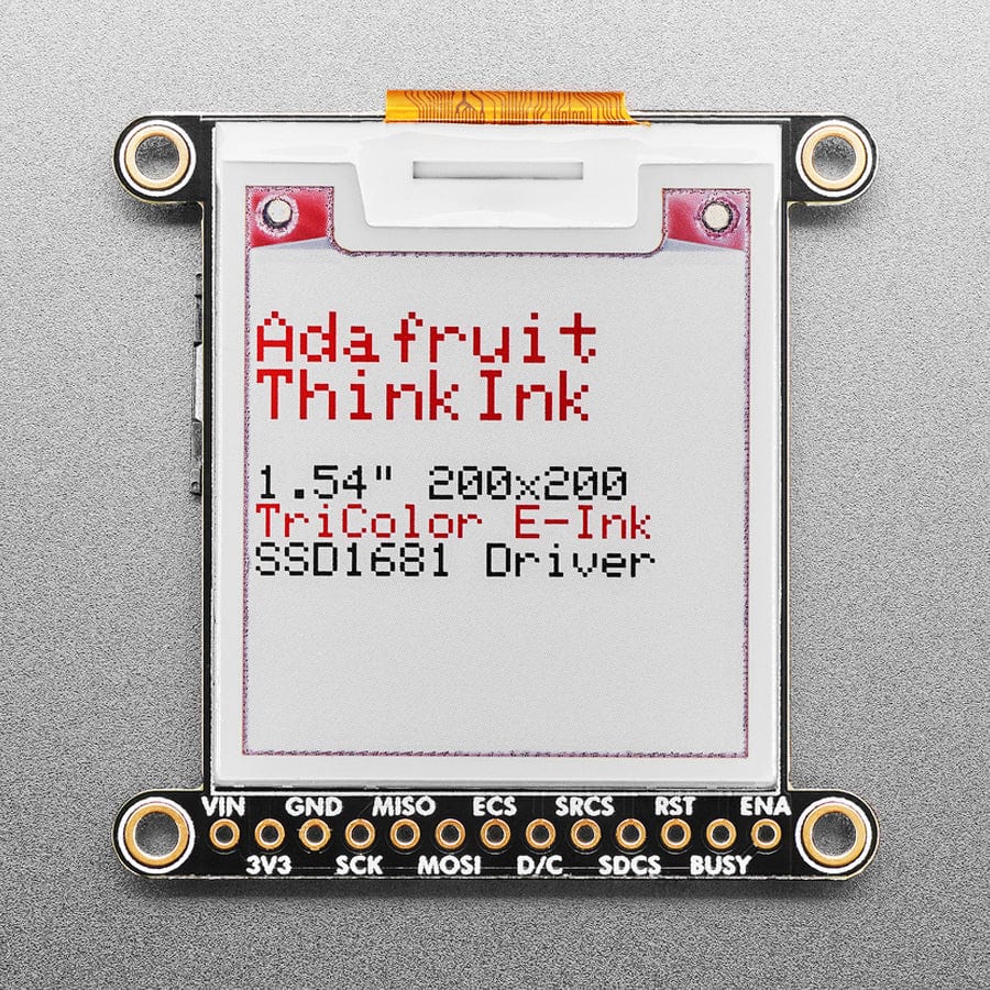 Adafruit 1.54" Tri-Colour eInk / ePaper Display with SRAM - 200 x 200 with SSD1681 and EYESPI - Image 2