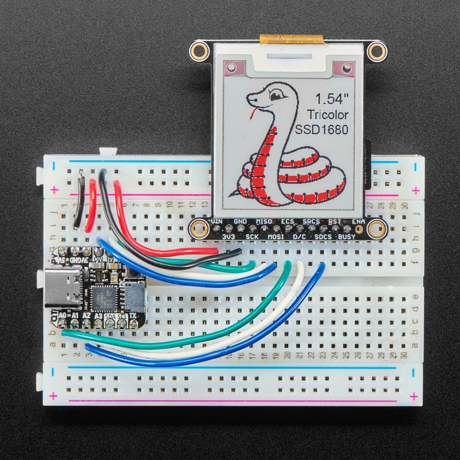 Adafruit 1.54" Tri-Colour eInk / ePaper Display with SRAM - 200 x 200 with SSD1681 and EYESPI - Image 6