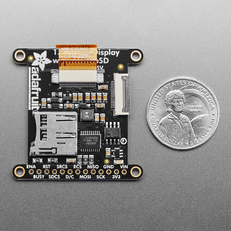 Adafruit 1.54" Tri-Colour eInk / ePaper Display with SRAM - 200 x 200 with SSD1681 and EYESPI - Image 7